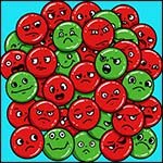 Comic style image of an ionic lattice.